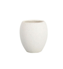 Bicchiere porta spazzolini linea Stone - bianco - King Collection Bicchiere porta spazzolini linea Stone - bianco - King Collection