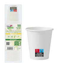 Bicchieri in carta - 250 ml - con marcatura S.U.P - Dopla - conf. 50 pezzi