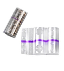 Blister portamonete - 2 euro - fascia viola - Iternet - sacchetto da 100 blister Blister portamonete - 2 euro - fascia viola - Iternet - sacchetto da 100 blister