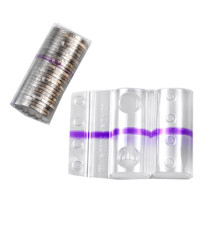 Blister portamonete - 2 euro - fascia viola - Iternet - sacchetto da 100 blister Blister portamonete - 2 euro - fascia viola - Iternet - sacchetto da 100 blister