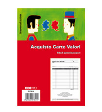 Blocco acquisto valori bollati - 50/50 fogli autoricalcanti - 23 x 15cm - Edipro Blocco acquisto valori bollati - 50/50 fogli autoricalcanti - 23 x 15cm - Edipro