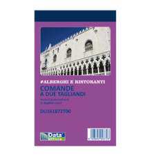Blocco comande 2 tagliandi - 25/25 copie autoricopianti - 16,8 x 10 cm - DU161872T00 - Data Ufficio