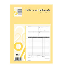 Blocco fatture 1 aliquota Iva - 33/33/33 fogli autoricalcanti - 29,7 x 21cm - Edipro