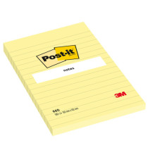 Blocco foglietti - 660 - a righe - 102 x 152 mm - giallo Canary™ - 100 fogli - Post it® Blocco foglietti - 660 - a righe - 102 x 152 mm - giallo Canary™ - 100 fogli - Post it®