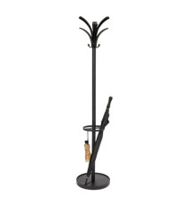 Appendiabiti - con portaombrelli - 6 posti - 175 x 38 cm - nero - Alba Appendiabiti - con portaombrelli - 6 posti - 175 x 38 cm - nero - Alba