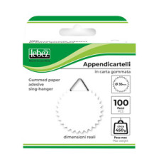 Appendicartelli adesivi - 3,5 cm - carta gommata - bianco - Lebez - conf. 100 pezzi Appendicartelli adesivi - 3,5 cm - carta gommata - bianco - Lebez - conf. 100 pezzi
