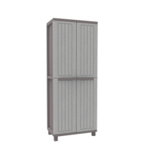 Armadio JWood 368 - 2 ante - 68 x 37,5 x 170 cm- PPL - effetto legno - grigio tortora - Terry