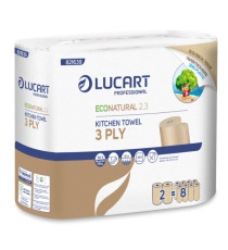 Asciugatutto EcoNatural 2.3 Plastic Free - 200 strappi - Lucart - pacco 2 rotoli Asciugatutto EcoNatural 2.3 Plastic Free - 200 strappi - Lucart - pacco 2 rotoli