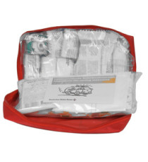 Astuccio di pronto soccorso per auto Soft Bag DIN 13164 2022 - 21,5 x 15 x 8,5 cm - rosso - PVS