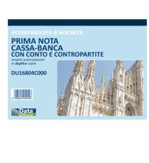 Blocco prima nota cassa - 50/50 copie autoricalcanti - 21,5 x 29,7 cm - DU16804C000 - Data Ufficio
