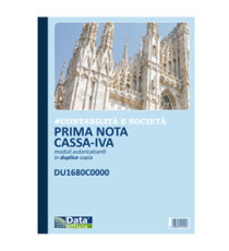 Blocco prima nota cassa/IVA - 50/50 copie autoricalcanti - 29,7 x 21,5 cm - DU1680C0000 - Data Ufficio Blocco prima nota cassa/IVA - 50/50 copie autoricalcanti - 29,7 x 21,5 cm - DU1680C0000 - Data Ufficio
