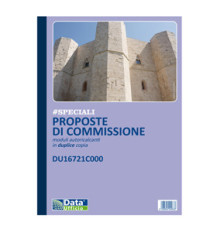 Blocco proposto commissione - 50/50 copia autoricopiante - 29,7 x 21,5 cm - DU16721C000 - Data Ufficio Blocco proposto commissione - 50/50 copia autoricopiante - 29,7 x 21,5 cm - DU16721C000 - Data Ufficio
