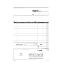 Blocco registro onorari/fatture ricevute sanitarie - 50/50 copie numerate autoricalcanti - 21,5 x 14,8 cm - DU16547N000