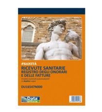 Blocco registro onorari/fatture ricevute sanitarie - 50/50 copie numerate autoricalcanti - 21,5 x 14,8 cm - DU16547N000