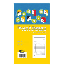 Blocco Ricevuta B&B - affitta camere - 25x2 autoric. - 17x9,9cm - Edipro Blocco Ricevuta B&B - affitta camere - 25x2 autoric. - 17x9,9cm - Edipro