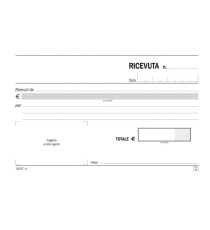 Blocco ricevute generiche - 50/50 copie autoricalcanti - 10 x 16,8 cm - DU162570000 - Data Ufficio