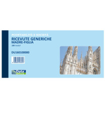 Blocco ricevute generiche madre figlia - 100 pagine - 10 x 21,5 cm - DU160100000 - Data Ufficio