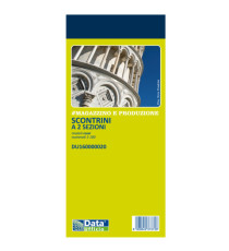 Blocco scontrino 2 sezioni - 100 copie numerate - rosso - 5,8 x 13 cm - DU160000020 - Data Ufficio