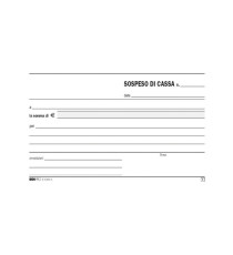 Blocco sospeso di cassa - 50 fogli 2 copie autoricalcanti - 10 x 17cm - Edipro Blocco sospeso di cassa - 50 fogli 2 copie autoricalcanti - 10 x 17cm - Edipro
