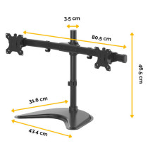 Braccio porta monitor Doppio Freestanding - Fellowes Braccio porta monitor Doppio Freestanding - Fellowes