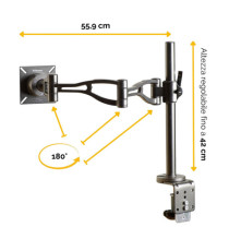 Braccio porta monitor singolo Professional Series - Fellowes Braccio porta monitor singolo Professional Series - Fellowes