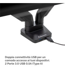 Braccio portamonitor doppio Platinum Series - Fellowes Braccio portamonitor doppio Platinum Series - Fellowes
