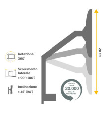 Braccio portamonitor doppio Platinum Series - Fellowes Braccio portamonitor doppio Platinum Series - Fellowes