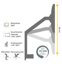 Braccio portamonitor doppio verticale Platinum Series - Fellowes Braccio portamonitor doppio verticale Platinum Series - Fellowes