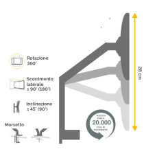 Braccio portamonitor singolo Platinum Series - Fellowes Braccio portamonitor singolo Platinum Series - Fellowes