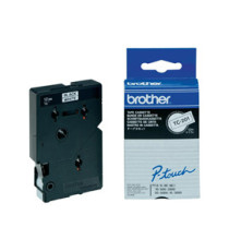 Brother - Nastro -  Bianco/Nero - TC201 - 12mm x7,7mt