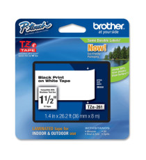 Brother - Nastro -  Nero/Bianco - TZE261 - 36mm x 8mt Brother - Nastro -  Nero/Bianco - TZE261 - 36mm x 8mt