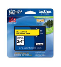 Brother - Nastro -  Nero/Giallo - TZE641 - 18mm x 8mt
