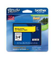 Brother - Nastro -  Nero/Giallo - TZE641 - 18mm x 8mt