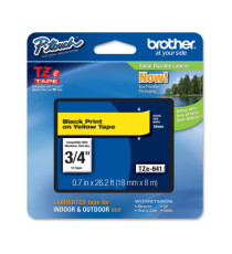 Brother - Nastro -  Nero/Giallo - TZE641 - 18mm x 8mt