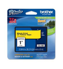 Brother - Nastro -  Nero/Giallo - TZE651 - 24mm x 8mt Brother - Nastro -  Nero/Giallo - TZE651 - 24mm x 8mt