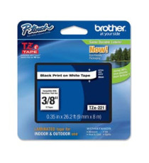 Brother - Nastro - Nero/Bianco -TZE221 - 9mm x 8mt