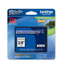 Brother - Nastro - Nero/Trasparente - TZ121 - 9mm x 8mt