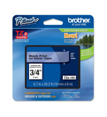Brother - Nastro - Nero/Trasparente - TZE141 - 18mm x 8mt Brother - Nastro - Nero/Trasparente - TZE141 - 18mm x 8mt
