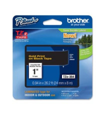 Brother - Nastro - Oro/Nero - TZE354 - 24mm x 8mt