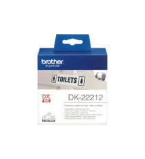 Brother - Nastro adesivo - in pellicola - Nero/Bianco - 62mm x 15,24mt - DK-22212