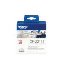 Brother - Nastro adesivo - in pellicola - Nero/Trasparente - 62mm x 15,24mt - DK-22113 Brother - Nastro adesivo - in pellicola - Nero/Trasparente - 62mm x 15,24mt - DK-22113