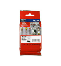 Brother - Nastro con adesivo resistente - Nero/Bianco - TZES241 - 18mm x 8mt Brother - Nastro con adesivo resistente - Nero/Bianco - TZES241 - 18mm x 8mt