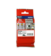 Brother - Nastro con adesivo resistente - Nero/Bianco - TZES241 - 18mm x 8mt Brother - Nastro con adesivo resistente - Nero/Bianco - TZES241 - 18mm x 8mt