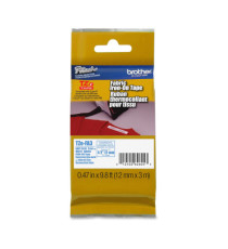 Brother - Nastro in tessuto stirabile - Blu/Bianco - TZEFA3 - 12mm x 3mt Brother - Nastro in tessuto stirabile - Blu/Bianco - TZEFA3 - 12mm x 3mt