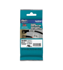 Brother - Nastro laminato flessibile - Nero/Bianco - TZEFX241 - 18mm x 8mt Brother - Nastro laminato flessibile - Nero/Bianco - TZEFX241 - 18mm x 8mt