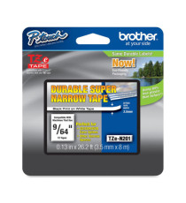 Brother - Nastro non laminato - Nero/Bianco - TZEN201 - 3,5mm x 8mt