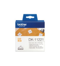 Brother - Rotolo 1000 Etichette quadrate 23 x 23 mm - Nero/Bianco - DK-11221