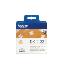 Brother - Rotolo 1000 Etichette quadrate 23 x 23 mm - Nero/Bianco - DK-11221