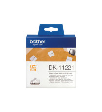 Brother - Rotolo 1000 Etichette quadrate 23 x 23 mm - Nero/Bianco - DK-11221