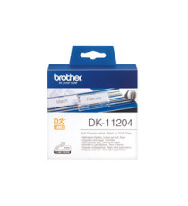 Brother - Rotolo 400 Etichette 17 x 54 mm - Nero/Bianco - DK-11204